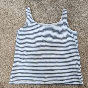 White Stag Fitted Blue and White Tank Top